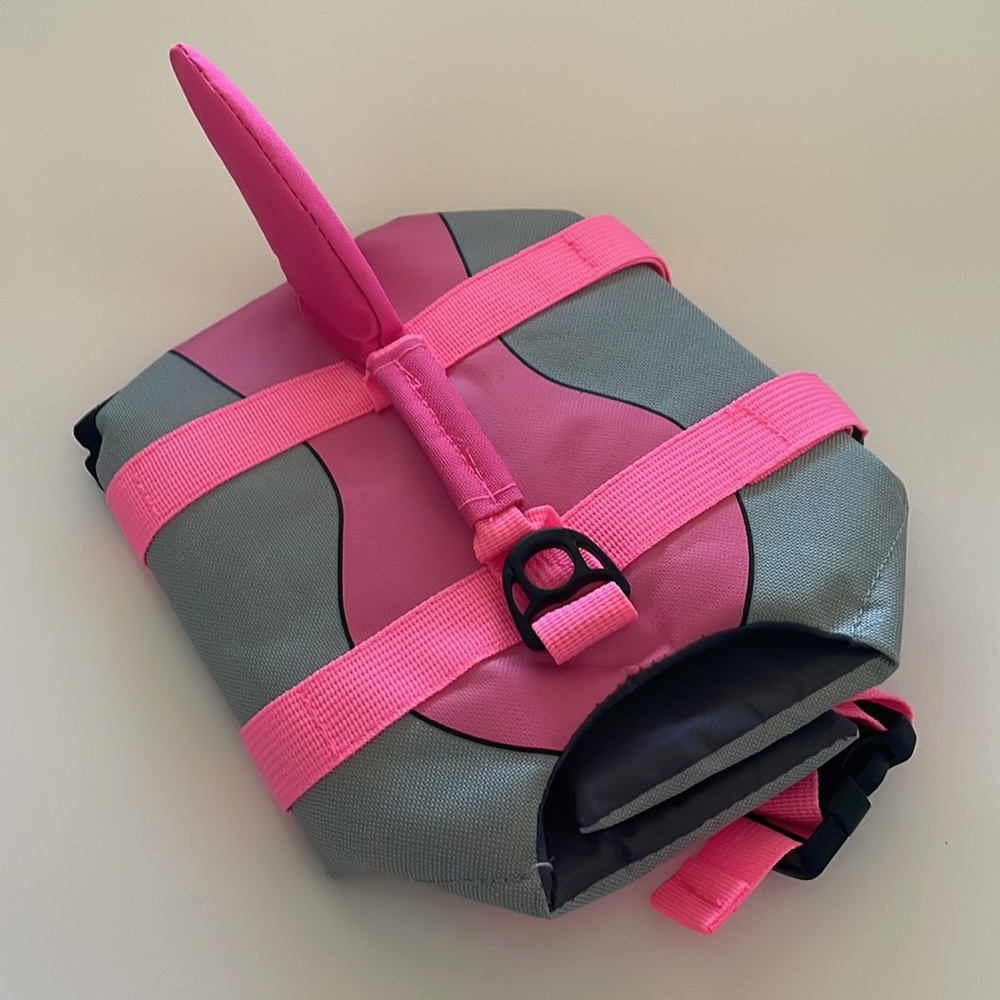 Shark Fin Dog Life Jacket Pink Size XS (4-8lbs)